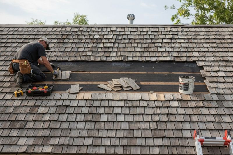Hip Roof Shingle Repair
